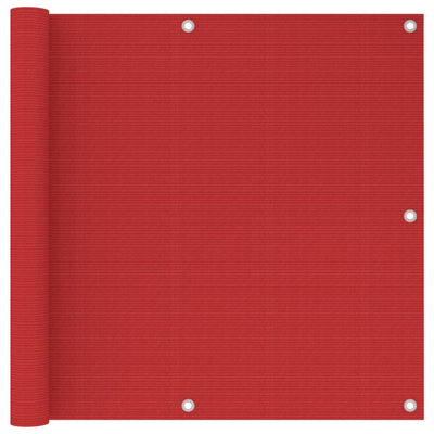 Parvekkeen suoja punainen 90x500 cm HDPE