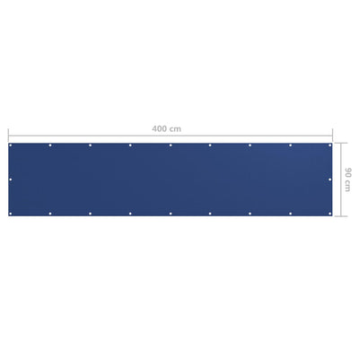 Parvekkeen suoja sininen 90x400 cm Oxford kangas