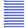 Parvekkeen suoja sininen ja valkoinen 120x500 cm HDPE