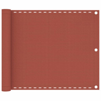 Parvekkeen suoja terrakotta 75x500 cm HDPE