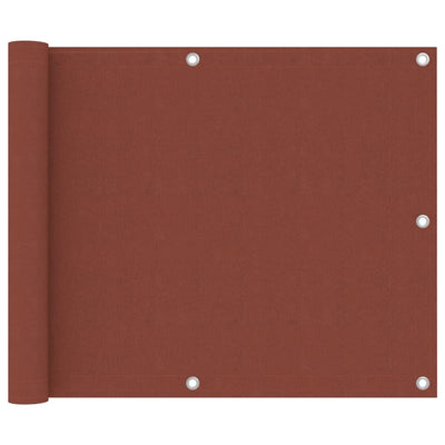 Parvekkeen suoja terrakotta 75x500 cm Oxford kangas