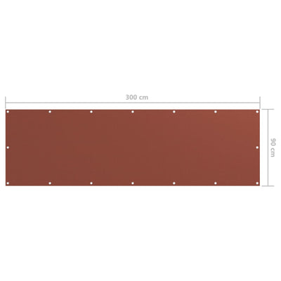 Parvekkeen suoja terrakotta 90x300 cm Oxford kangas