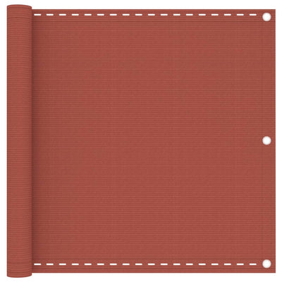 Parvekkeen suoja terrakotta 90x500 cm HDPE