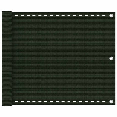 Parvekkeen suoja tummanvihreä 75x500 cm HDPE