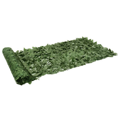 Parvekkeen suoja tummanvihreillä lehdillä 200x100 cm