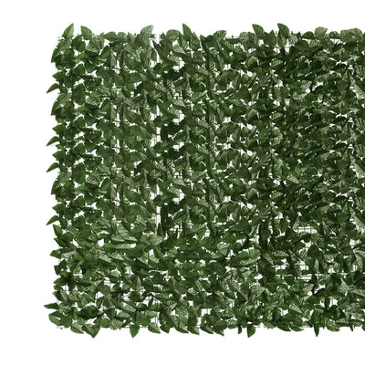 Parvekkeen suoja tummanvihreillä lehdillä 200x150 cm