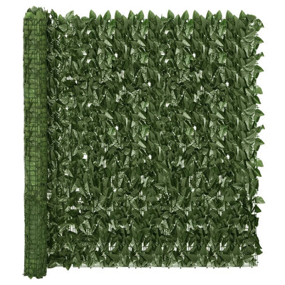 Parvekkeen suoja tummanvihreillä lehdillä 500x150 cm