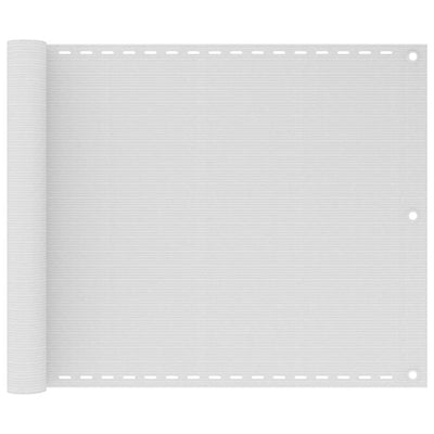 Parvekkeen suoja valkoinen 75x500 cm HDPE