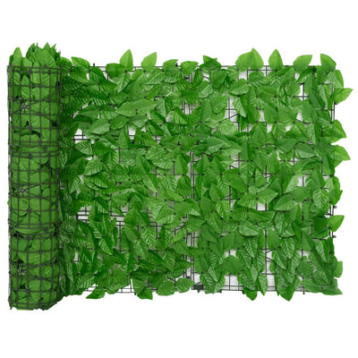 Parvekkeen suoja vihreillä lehdillä 200x75 cm