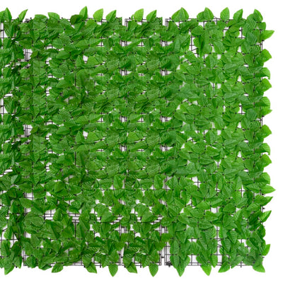 Parvekkeen suoja vihreillä lehdillä 300x150 cm
