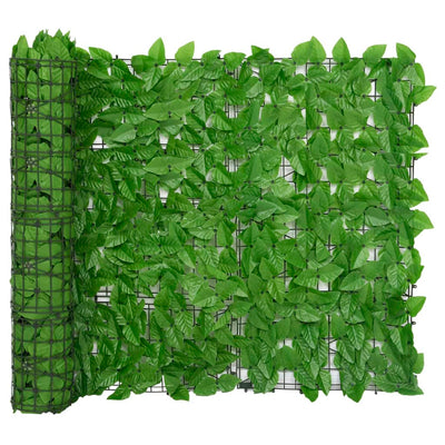 Parvekkeen suoja vihreillä lehdillä 400x100 cm