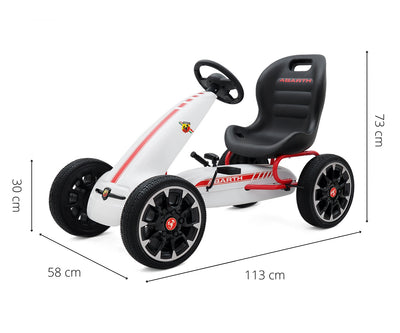 Kuva valkoisesta Abarth-polkupyörästä.