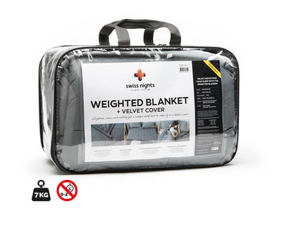Peitotsdeken 7KG + Velvet Hoes Antrasiitti - Vuodevaatteet