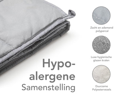 Peitotsdeken 7KG + Velvet Hoes Antrasiitti - Vuodevaatteet