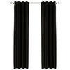 Pellavamaiset pimennysverhot 2 kpl antrasiitti 140x225 cm