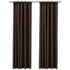 Pellavamaiset pimennysverhot koukuilla 2kpl rusk/harm 140x225cm