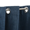 Pellavamaiset pimennysverhot renkailla 2 kpl sininen 140x175 cm