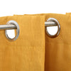 Pellavamaiset pimennysverhot renkailla 2kpl keltainen 140x245cm