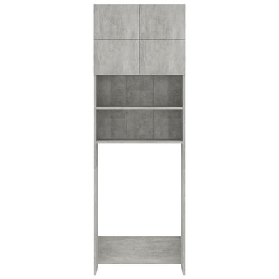 Pesukonekaappi betonin harmaa 64x25,5x190 cm tekninen puu