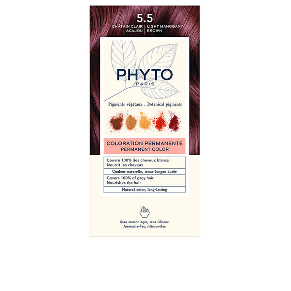 Phytocolor #5.5-Light Mahogany Brown 4 U | Vuodevaatteet.fi
