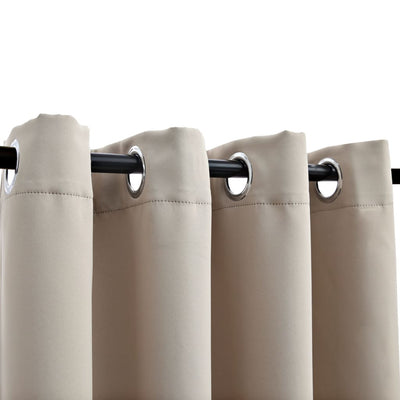 Pimennysverho metallirenkailla beige 290x245 cm