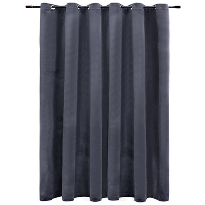 Pimennysverho metallirenkailla sametti antrasiitti 290x245 cm