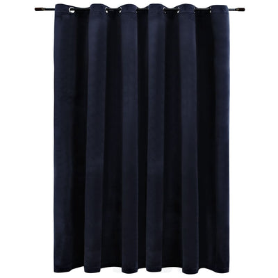 Pimennysverho metallirenkailla sametti musta 290x245 cm