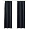 Pimennysverhot koukuilla 2 kpl antrasiitti 140x175 cm