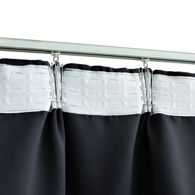 Pimennysverhot koukuilla 2 kpl antrasiitti 140x175 cm