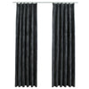 Pimennysverhot koukuilla 2 kpl sametti antrasiitti 140x245 cm