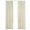 Pimennysverhot koukuilla 2 kpl sametti kerma 140x225 cm