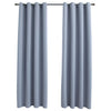 Pimennysverhot metallirenkailla 2 kpl harmaa 140x245 cm