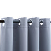 Pimennysverhot metallirenkailla 2 kpl harmaa 140x245 cm