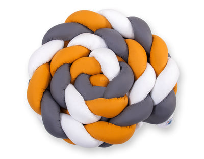 Pinnasängyn reunapehmuste XXL - Hunaja - Antrasiitti