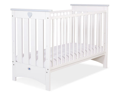 Pinnasänky 120X60cm - Wooden Baby Cot 120X60cm Lorenzo Iii White/Grey