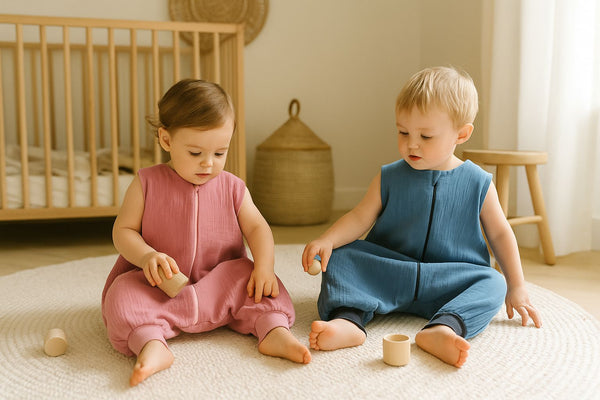 My Sweet Baby - Musliininen vauvan kesäunipussi jaloilla L 9–24 kuukautta Tog 1.0 - pastellinsininen