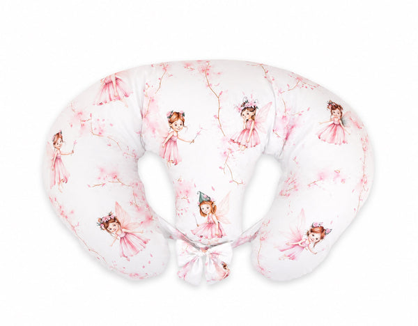 Bobono - Kaksosten imetystyyny, croissant-imetystyyny, irrotettava, hands-free-ruokinta, Blossom Fairies