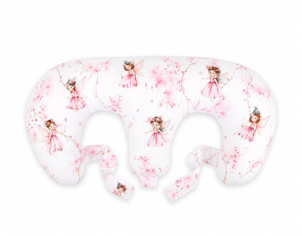 Bobono - Kaksosten imetystyyny, croissant-imetystyyny, irrotettava, hands-free-ruokinta, Blossom Fairies