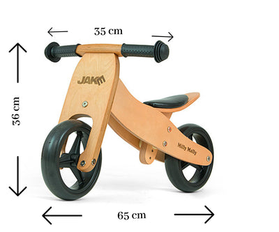 Puinen leikkiauto lapsille, väri luonnonvaalea.