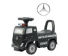 Musta Mercedes-Benz Actros -poliisiauto leikkikalu.