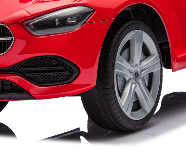 Punainen Muovinen Sähköauto Lapsille C-Sarjan Tyylillä