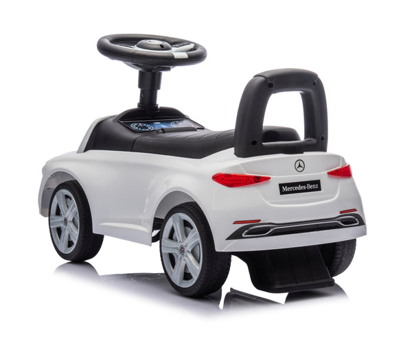 Valkoinen Sähköauto Lelumalli Mercedes-henkinen