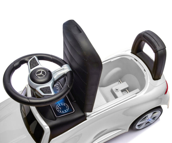 Valkoinen Sähköauto Lelumalli Mercedes-henkinen