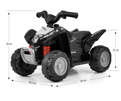 Musta Honda ATV -sähköajoneuvo.