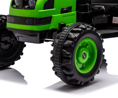 Pojazd na akumulator Traktor z przyczepą Farmer Green
