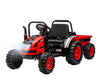 Pojazd na akumulator Traktor z przyczepą Farmer Red