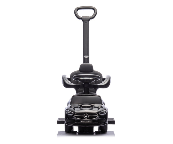 Lasten Työntökahvallinen Sähköauto, Musta