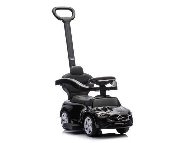Lasten Työntökahvallinen Sähköauto, Musta