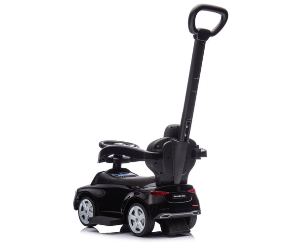 Lasten Työntökahvallinen Sähköauto, Musta