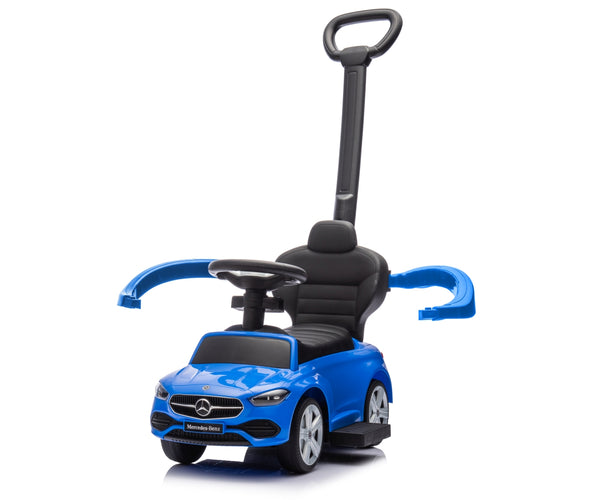 Leikkiauto kahvalla, sininen metalli